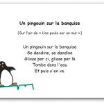 Comptine Un pingouin sur la banquise qui se dandine