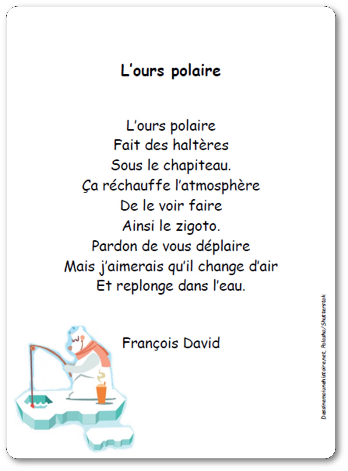 Poésie L'ours polaire de François David