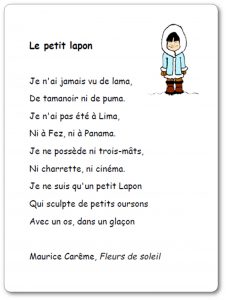 Poésie Le petit lapon de Maurice Carême