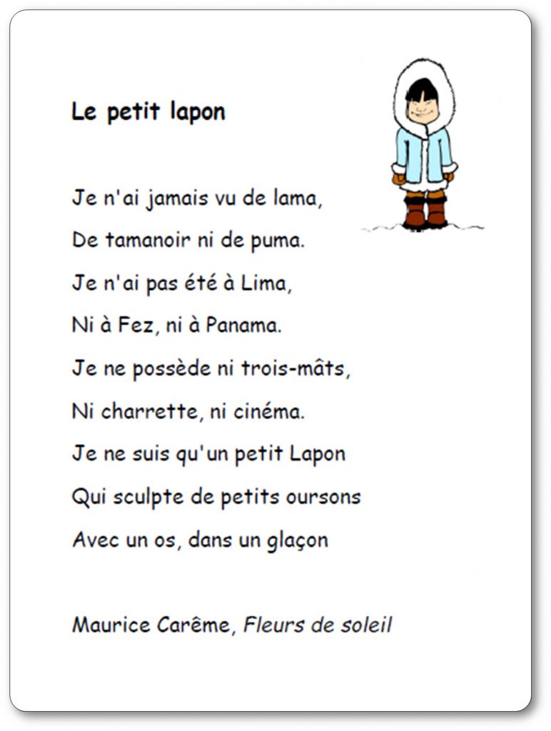 Poésie Le petit lapon de Maurice Carême