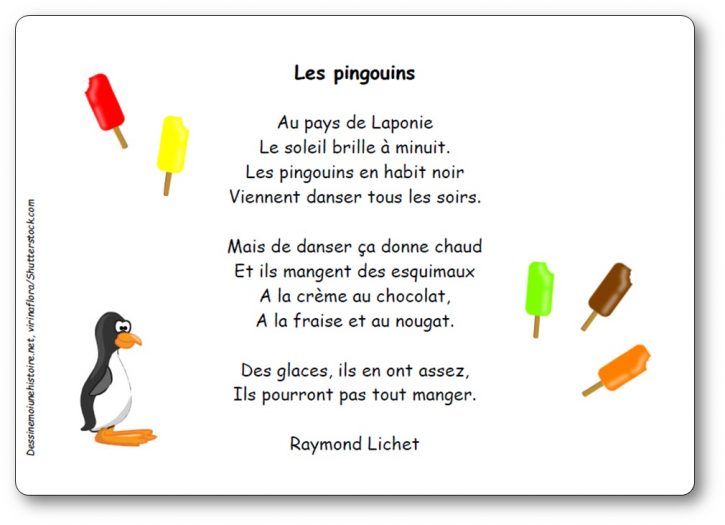 Poésie Les pingouins de Raymond Lichet