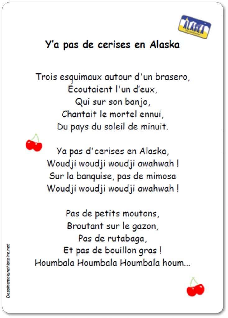 Y a pas de cerises en Alaska
