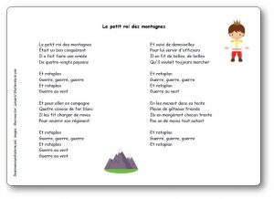 Comptine Le petit roi des montagnes