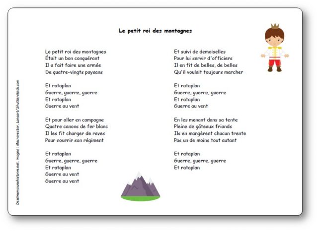 Comptine Le petit roi des montagnes