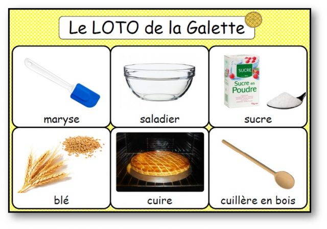 Loto de la recette de la galette des rois