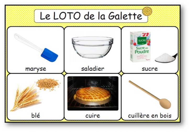 Loto de la recette de la galette des rois