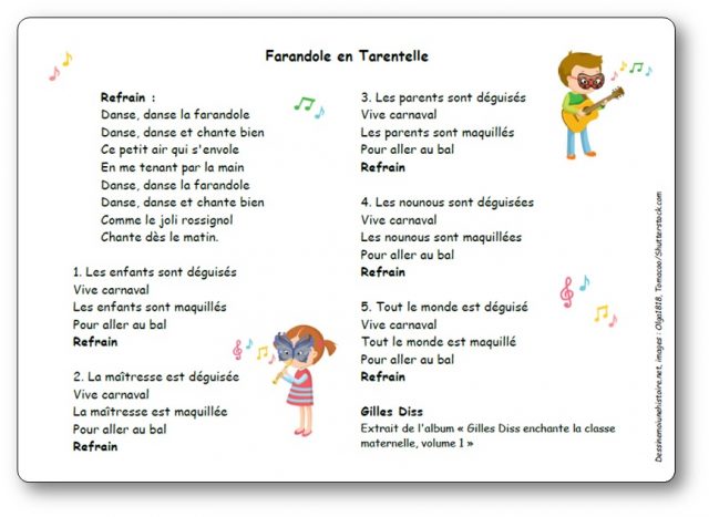 Chanson Farandole en Tarentelle de Gilles Diss