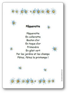 Comptine Pâquerette