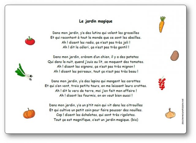 chanson Le jardin magique