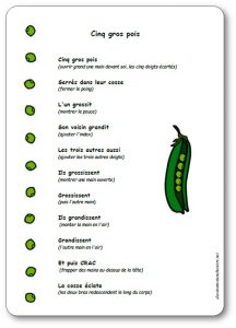 Comptine Cinq gros pois