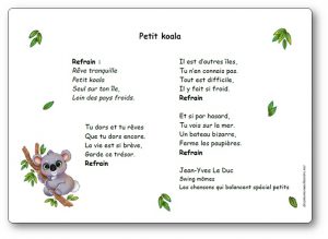 Comptine Petit koala