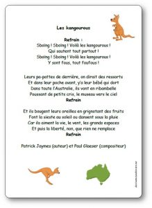 Chanson Les kangourous