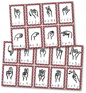 Initiation A La Langue Des Signes En Maternelle Cartes Couleurs Et Alphabet Lsf A Imprimer