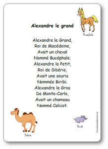 Comptine Alexandre le grand