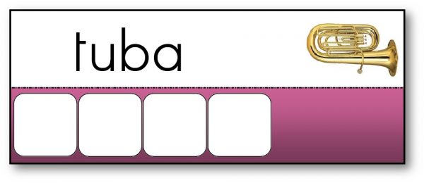 Atelier des mots des instruments de musique - Mots à reconstituer ...