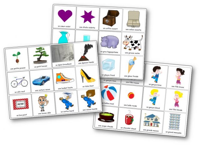 langage-jeu-de-mémory-adjectifs-féminins-masculins Mémory des adjectifs féminins et masculins