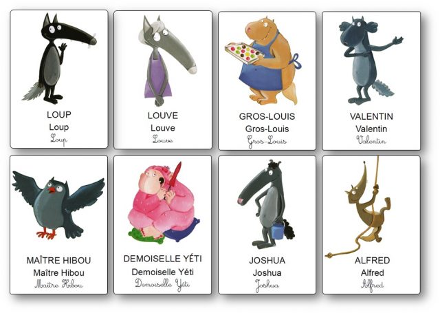 imagier-personnages-album-loup-qui-apprivoisait-ses-émotions Imagier référentiel des personnages de l'album "Le loup qui apprivoisait ses émotions"