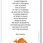 Le kangourou une poésie de Paul Savatier