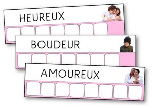 Atelier des mots des émotions et sentiments