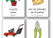 Imagier des outils de jardin