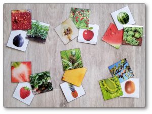 Jeu de mémory des fruits et légumes