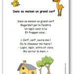 Comptine Dans sa maison un grand cerf