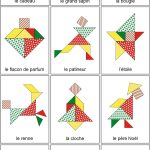 Fiches de tangram de Noël à imprimer