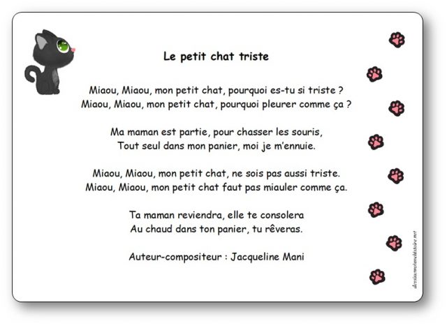 Chanson-Emotion-Le-petit-chat-triste-Jacqueline-Mani