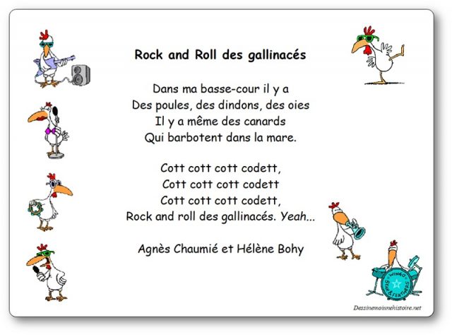Comptine-Rock-and-Roll-des-gallinaces-Agnes-Chaumie