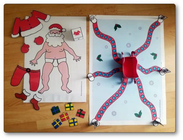 Jeu De Noël 'Épingle Le Bonnet Au Père Noël' - Activité Enfants, Fête Familiale | Poster + Autocollants + Bandeau