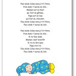 Fais dodo Colas mon p'tit frère chanson paroles