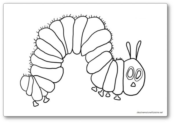 Coloriage Chenille Qui Fait Des Trous
