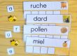 Apprendre à écrire des mots sur le thème des abeilles
