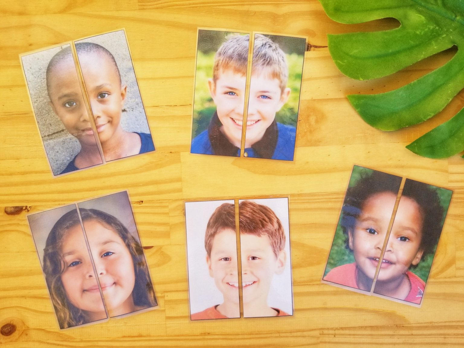 Reconstituer des visages d'enfants Puzzles en 2 ou 3 parties