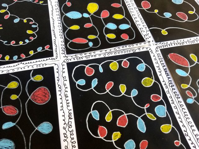 Boucles graphisme MS-GS au Posca et fond noir