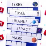 Atelier écriture de mots sur le thème de l'espace et de l'Univers
