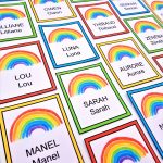 Étiquettes de rentrée prénoms présence à imprimer
