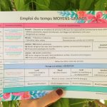 Emploi du temps moyens-grands à imprimer maternelle