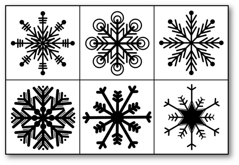 Puzzles des flocons de neige à assembler - Puzzles pour l'hiver à imprimer