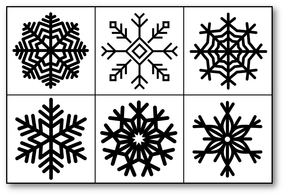 Puzzles sur le thème de l'hiver en maternelle, les flocons de neige puzzle maternelle petite section à imprimer