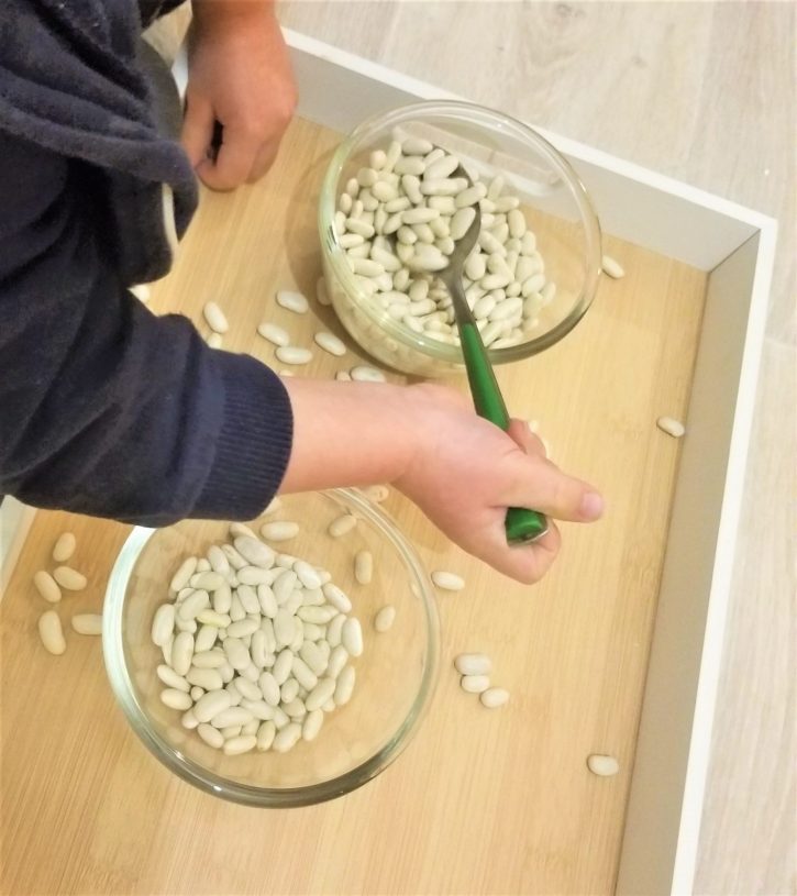 atelier Montessori transvaser crèche, bébé 2 ans et 3 ans