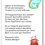 Agénor le brontosaure, une poésie de Raymond Lichet et Andrée Marquet
