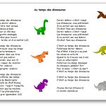 Chanson Au temps des dinosaures de Nicolas Berton