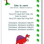 Comptine Dino tu cours