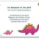 Comptine Un dinosaure et son petit sur l'air de pomme de reinette