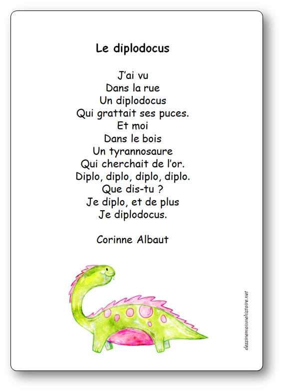 Poésie Le diplodocus de Corinne Albaut, poésie diplodocus