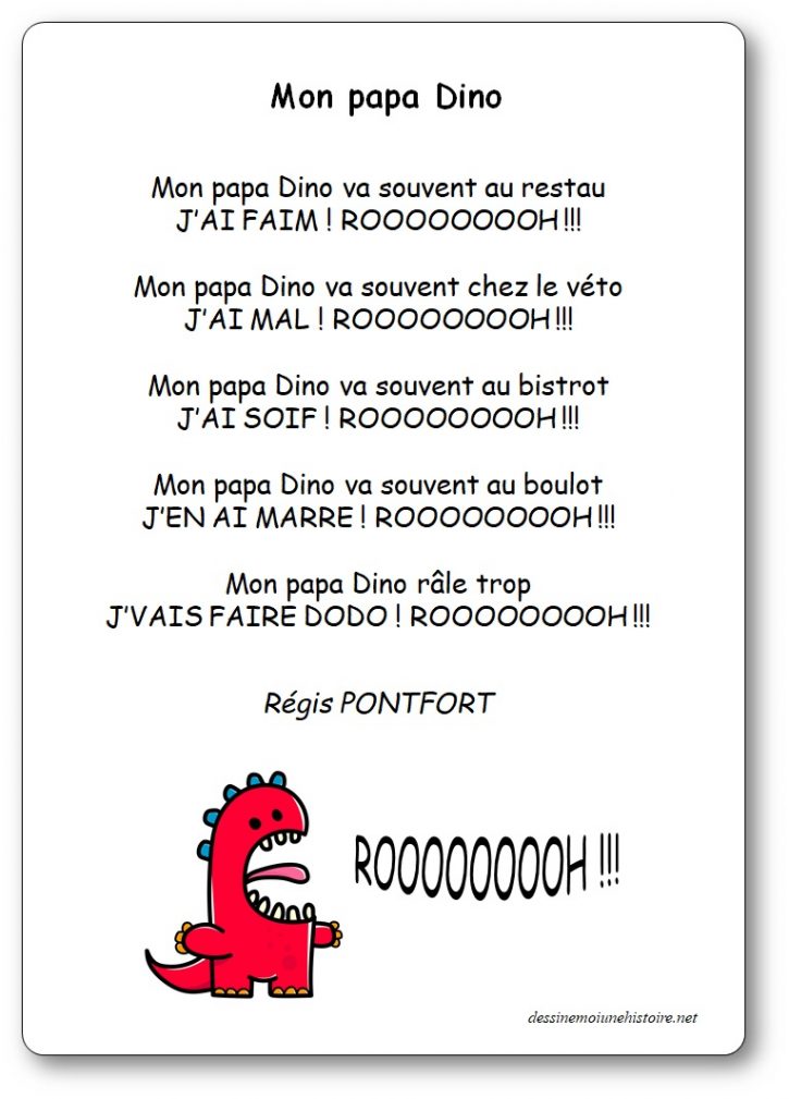 Poésie Mon papa dino de Régis Pontfort