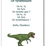 Un tyrannosaure, une comptine de Kathy Chambers