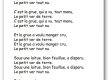 Comptine Le petit ver de terre, paroles illustrées à imprimer