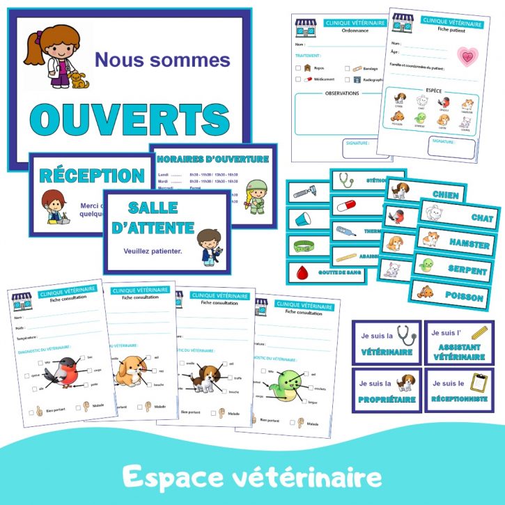 Espace coin vétérinaire maternelle